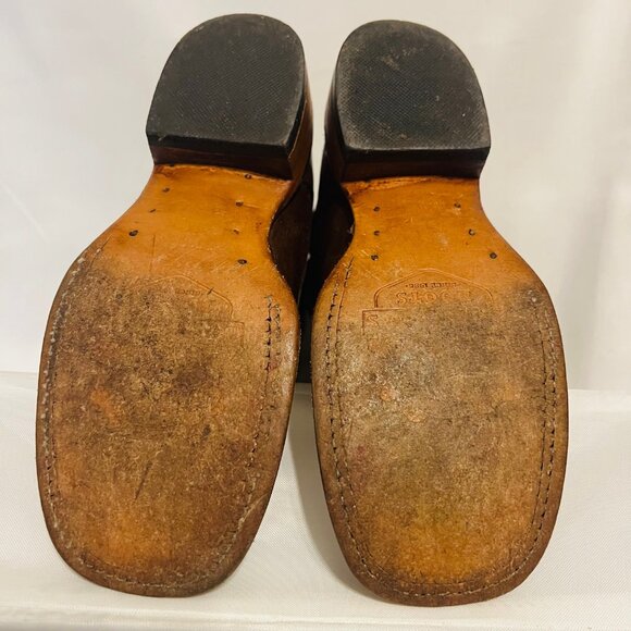 Dos Tonos Boots-Girls Sz 13-Brown Leather/Red/Green-1 1/4" Heel-Handmade Guatama - Picture 13 of 16